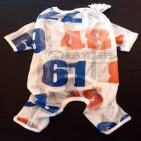 迷几狗狗夏天衣服薄款金毛拉布拉多衣服夏装边牧四脚中大型犬 白色 M号背长47胸围62CM