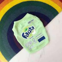 芬达背心宠物衣服潮牌英法斗牛犬恶霸巴哥泰迪比熊胖狗狗夏季适用 青苹果味 S胸围50 建议10-15斤