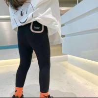 女童打底裤加绒加厚秋冬季儿童裤子一体绒保暖外穿洋气女宝宝冬装 黑色春秋款 纯色不开档 90 可开档(本身不开档