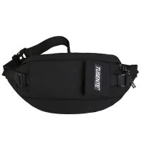 卡帝乐鳄鱼潮牌日系斜挎包男时尚百搭单肩包2021新款胸包女 黑色