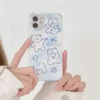 小熊苹果12手机壳iphone11pro/Xr手链7plus/i8软6s可爱Xsmax女Se2 防摔软壳[韩风小熊](单