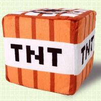 我的世界周边方块抱枕四方形枕头TNT草坪毛绒靠垫储物箱礼物玩具[9月20日发完] TNT方块10CM