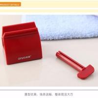 安雅懒人牙膏挤压器手动牙膏夹自动挤牙膏器可爱单个韩国可爱创意 (645)红色