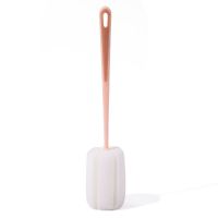 家用洗杯子神器长柄海绵清洁杯刷玻璃杯奶瓶刷去茶渍无死角小刷子 粉色1个