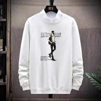 港风秋冬季中长款风衣男士男装潮牌新款大码潮流印花学生帅气外套 白色风衣[春秋薄款] M