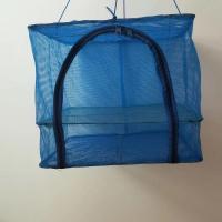 新款折叠晒鱼网防蝇笼晒干笼晒鱼晾晒菜网架家用多功能晒干货神器 35*35*35送挂环