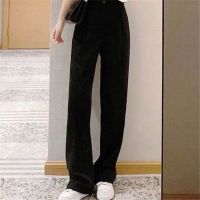 两件套短款T恤女阔腿裤韩版通勤polo显瘦时尚学生2021秋季套装女 黑色 裤子 S 85-95斤