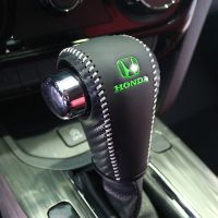 15-20新款缤智 XRV档把套真皮排挡套 档杆套汽车装饰用品改装专用 拼色碳纤黑银灰线 夜光标