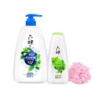 六神沐浴露劲凉酷爽沐浴乳深层清洁清凉爽肤持久留香全家适用沐浴 劲凉酷爽沐浴1L+200ml+沐浴球