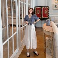 2020女夏赫本轻熟风洋气半身裙气质女神范时尚小香风职业两件套装[7天内发货] 白色半身裙单件 S 建议90~100斤