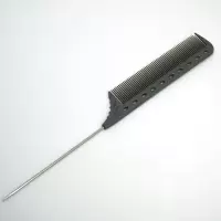 日本YS尖尾梳美发梳子盘发梳理发梳子发廊发型师剪发卷杠女发梳子 钢针灰色尖尾梳