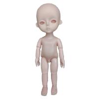 八分芭比娃娃bjd练妆巴宝莉欢玲梦丽ob11娃娃16cm改妆整娃3D真眼 巴宝莉娃娃无妆单头2颗 头围14cm