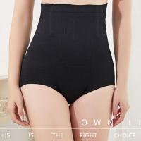 逢年过节高腰收腹前后加绒暖宫护背内裤女保暖打底塑身女士内裤冬 前后加绒款1件装[黑色] XL/XXL 80-120JIN