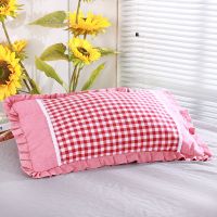 荞麦枕头全荞麦皮枕头枕芯学生女单人男成人家用护颈枕荞麦壳枕头 红色小格(甜荞麦)