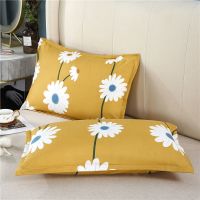 枕头套一对装 单个磨毛枕芯套学生宿舍枕套成人家用枕套枕皮四季 阳光雏菊 枕套一只装[实发一只枕套]