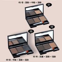 3色眉粉套装防水防汗不脱色眉粉笔眼影笔化妆品套装眉膏 02号:灰黑+深咖+浅咖(眉粉)