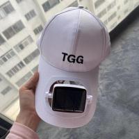 太阳能风扇帽子太阳能充电大人男女带风扇的帽钓鱼帽防嗮面罩遮阳 白色 时尚镂空帽不带风扇