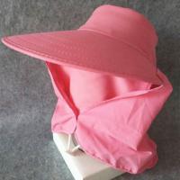 帽子女夏季防晒帽遮脸太阳帽出游户外百搭防紫外线大檐骑车遮阳帽 普通款(帽子+面纱)粉色 均码(可调节)