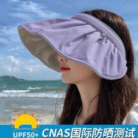 帽子女韩版百搭防晒遮脸太阳帽贝壳渔夫帽防紫外线遮阳空顶帽潮流 普通款贝壳帽-紫色