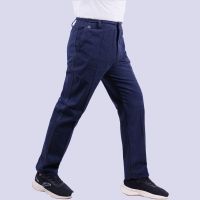 工作服牛仔套装加厚上衣裤子工地耐磨耐脏电焊防烫矿工建筑劳保服 蓝色 单裤子 165/84A M