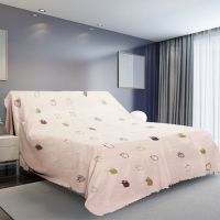 家具床罩子防尘布遮尘防尘罩沙发上的盖布遮灰家用装修遮盖防灰尘 粉底小绵羊 1.2X1米[两件装]床头柜/微波炉