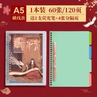 B5活页本笔记本子超厚可拆卸外壳A5横线替芯草稿错题本初中网格本 横线替芯 A5[赤团华]赠品如图