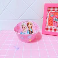 可爱密胺儿童碗餐具套装冰雪奇缘公主家用宝宝碗幼儿园分格餐盘勺 冰雪大碗