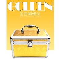 专业纹绣工具箱多层化妆箱半永久纹绣师工具箱美睫手提美容美甲箱 小号工具箱金蝴蝶