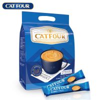 蓝山咖啡 芳醇40条 CATFOUR 卡布奇诺 速溶咖啡粉三合一 提神600g 蓝山咖啡 40条X1袋[买2送杯勺
