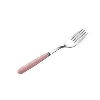 水果盒子分格 儿童 不锈钢三格便当盒儿童宝宝圆形分隔水果保鲜盒[9月6日发完] 北欧粉-叉子(单支装)