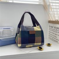 2020新款帆布小包包女手提小包零钱手机袋便当包妈咪小布包手拎包 黄色