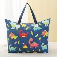 幼儿园被子收纳袋大号装棉被的袋子手提衣服家用整理袋行李打包袋 恐龙聚会 小号[长52*高36] CM