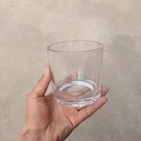 加厚郁金香圆形玻璃花盆水培荷花睡莲铜钱草花瓶矮低玻璃缸玻璃碗 直径10高10