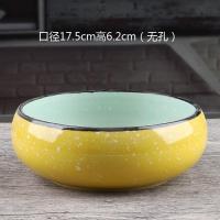 无孔铜钱草水培花盆陶瓷特价清仓水仙金钱草碗莲荷花水培大号容器 LH121无孔水培