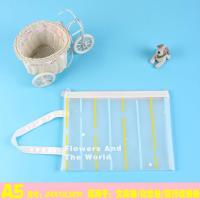 磨砂半透明拉链笔袋宝妈孕妇产检收纳袋可爱学生试卷手提文件袋 6005繁花似锦中号1