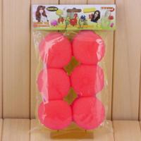 海绵卷发器懒人大波浪睡眠卷发筒卷发球海绵款邓小琪海绵卷发工具 蘑菇-卷发球[红色] [一包6个]