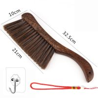 扫床刷软毛家用扫床笤帚长柄防静电除尘扫把笤帚卧室清洁刷子可爱 四排刷毛[鸡翅木床刷送挂绳+挂钩] [北欧拼色PP/无赠品