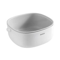 双层家用厨房洗菜盆沥水篮菜篮子洗菜篮茶几客厅水果盘洗水果神器 小号 北欧灰[可装水果/蔬菜清洗食物等]