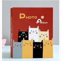 6寸相册本插页式200张大容量记录家庭影集情侣儿童成长纪念相册簿 小号-多彩猫咪[100张-6寸]