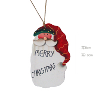 圣诞树装饰挂件麋鹿铃铛挂饰圣诞节店铺装饰品店面场景布置小吊饰 圣诞老人木质挂件