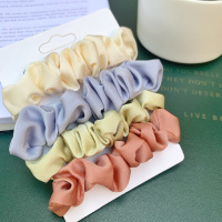 韩国ins细大肠发圈彩色简约缎面bm肥肠头绳套装少女甜美小肠发饰 小清新4条装