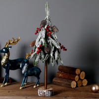 圣诞节装饰品北美款小圣诞树套餐桌面摆件圣诞场景布置雪松圣诞树 高60cm