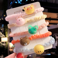 小肠发圈女少女可爱简约扎头发皮筋冷淡风儿童头绳橡皮筋发饰发绳 卡通皮卡丘五件套