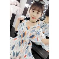 小孩子夏天穿的长裙子女童连衣裙2021新款童装雪纺短袖纱裙夏装洋