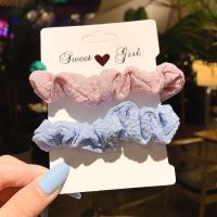 柿柿如意小肠圈水果可发爱发绳头绳发圈法式少女韩国手链两用发饰 T29-泡泡款-粉蓝