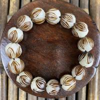 保真天然莲花多彩菩提子手串男女白玉菩提根佛珠原籽简约多宝手链 带皮莲花款 14mm