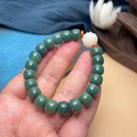 天然风化绿阴皮白玉菩提根108佛珠单圈手串男女个性草木绿菩提 菩提莲花简约款