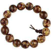 天然菩提根手链单圈花皮小虎斑菩提佛珠手串男女情侣文玩饰品念珠 花根手链 无包装