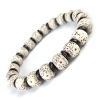 [买一送六]星月菩提手串手链单圈男女款正月干磨桶珠文玩佛珠 素珠椰壳款 10*8mm