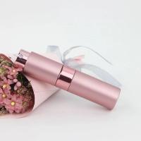 高档香水分装瓶小空瓶金属喷雾瓶旅行便携化妆品按压小喷壶玻璃瓶 粉色8ml[送分装三件套]